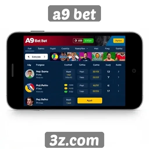 Interface do usuário do A9 Bet é intuitiva